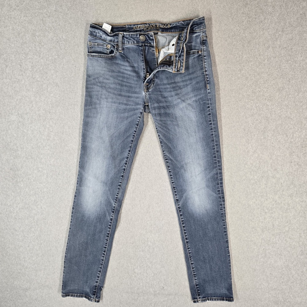 American Eagle Outfitters Men Jeans 30X32 Blue Denim Extreme Flex Slim Straight